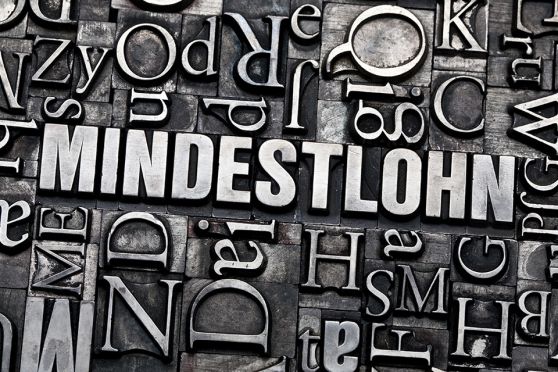 Foto: Schriftzug Mindestlohn